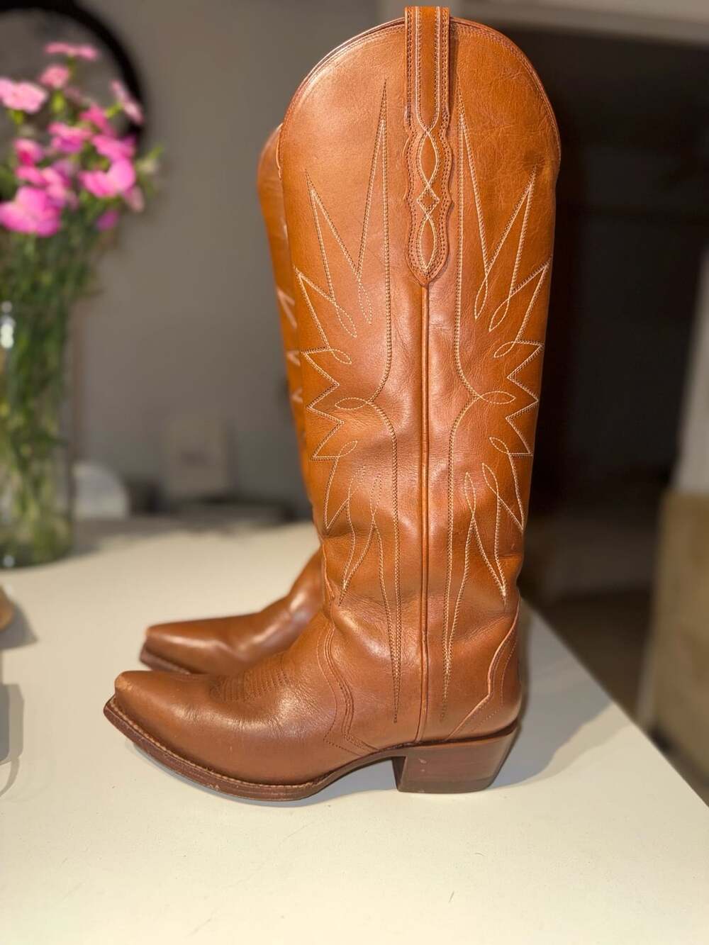 TECOVAS THE LORETTA Western Boots Brown Leather - Picture 2 of 13
